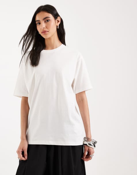 Brave Soul – Naturvit t-shirt i oversize - view 1