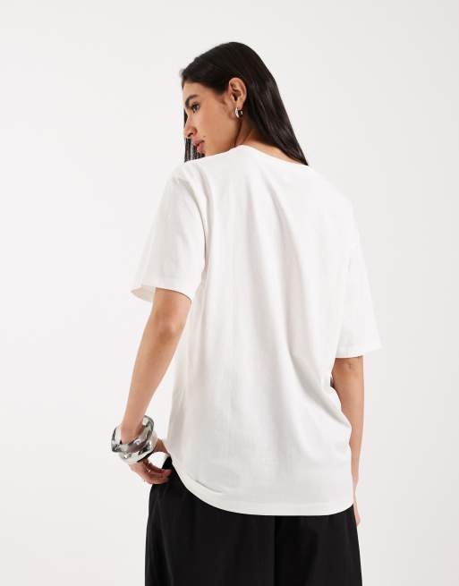 Brave Soul – Naturvit t-shirt i oversize, 2 av 4
