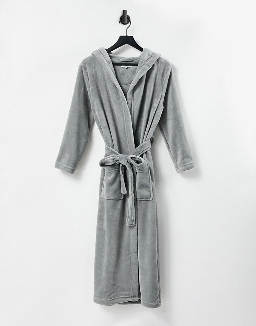 Brave Soul oliviasoft robe in grey