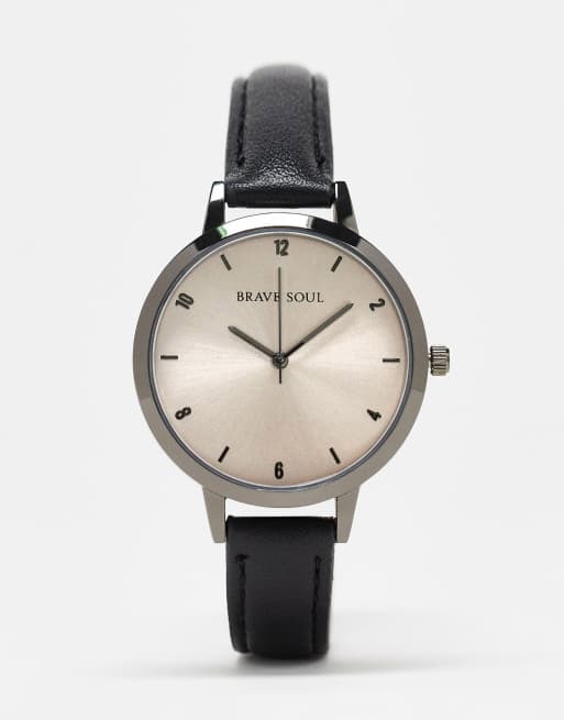 Brave Soul - Orologio con cinturino slim colore nero