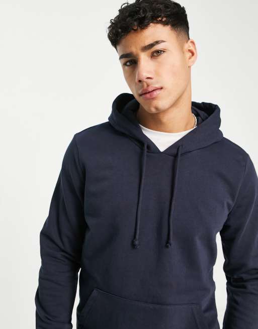 Brave Soul overhead hoodie in navy