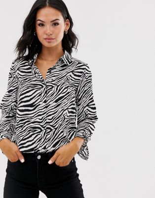Brave Soul - Overhemd met zebraprint-Multi