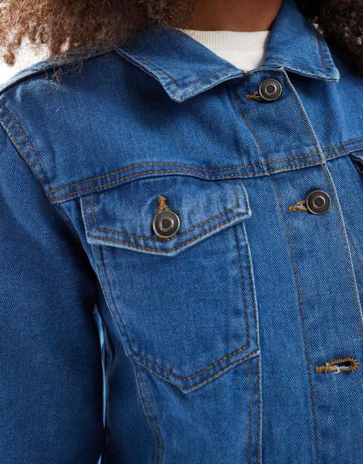Brave Soul – Oversize-Jeansjacke in Blau, 2 von 4