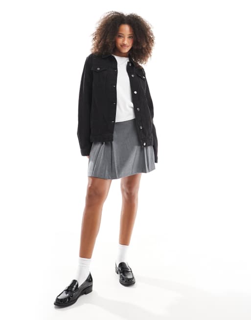 Brave Soul – Oversize-Jeansjacke in Schwarz, 4 von 4