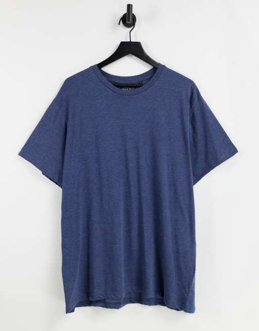 Brave Soul – Oversize-T-Shirt in hellem Blaugrau