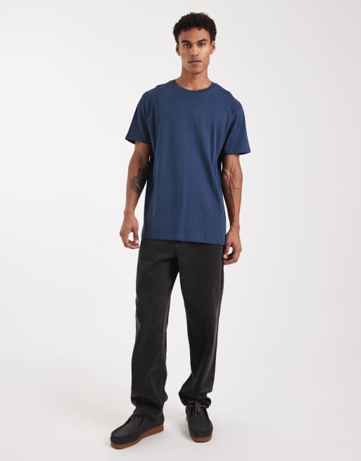Brave Soul – Oversize-T-Shirt in Marineblau mit Rundhalsausschnitt, 2 von 5