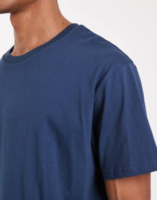 Brave Soul – Oversize-T-Shirt in Marineblau mit Rundhalsausschnitt, 5 von 5