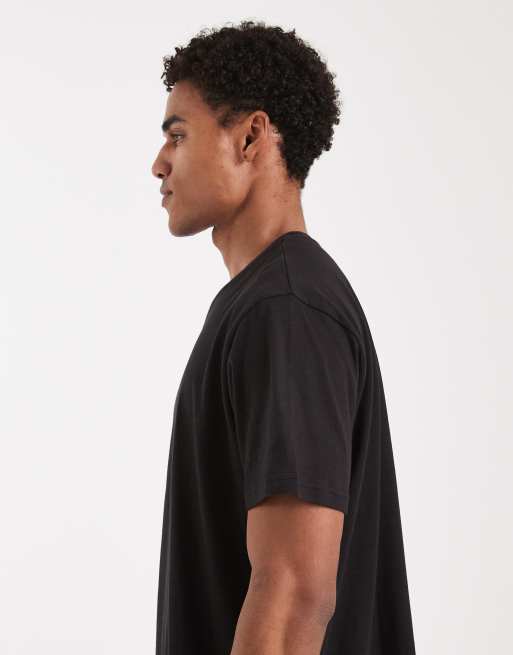 Brave Soul – Oversize-T-Shirt in Schwarz mit Rundhalsausschnitt, 4 von 5