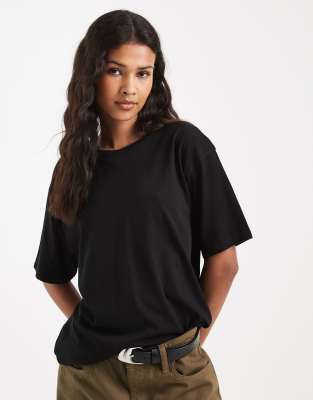 Brave Soul - Oversize-T-Shirt in Schwarz