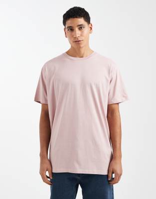 Oversize-T-Shirt in Staubrosa mit Rundhalsausschnitt Rosa XL