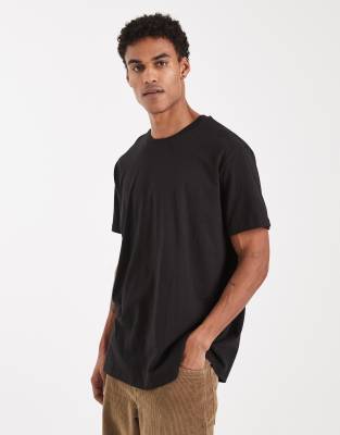 Brave Soul Oversized Crew Neck T-shirt In Black