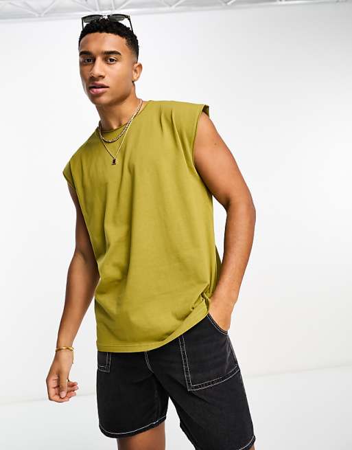 Khaki Raw Edge Top Khaki Raw Edge Top