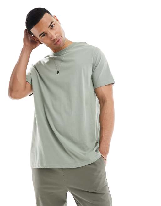 Brave Soul - Oversized T-shirt i bleg grøn