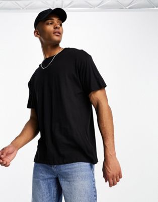Brave Soul oversized t-shirt in black - ASOS Price Checker