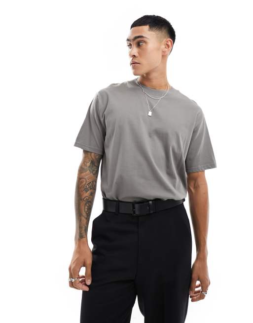 Brave Soul - Oversized T-shirt in grijs