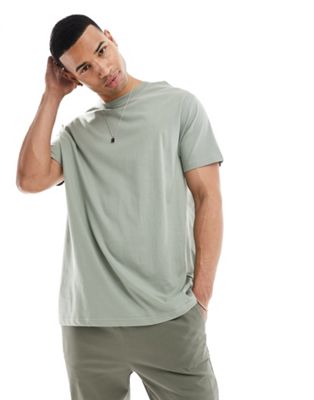 oversized T-shirt in mineral green
