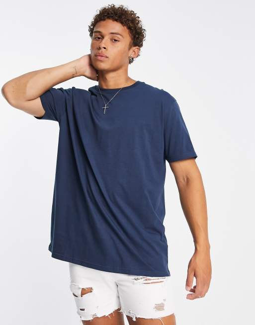 Brave Soul oversized T-shirt in ocean navy | ASOS