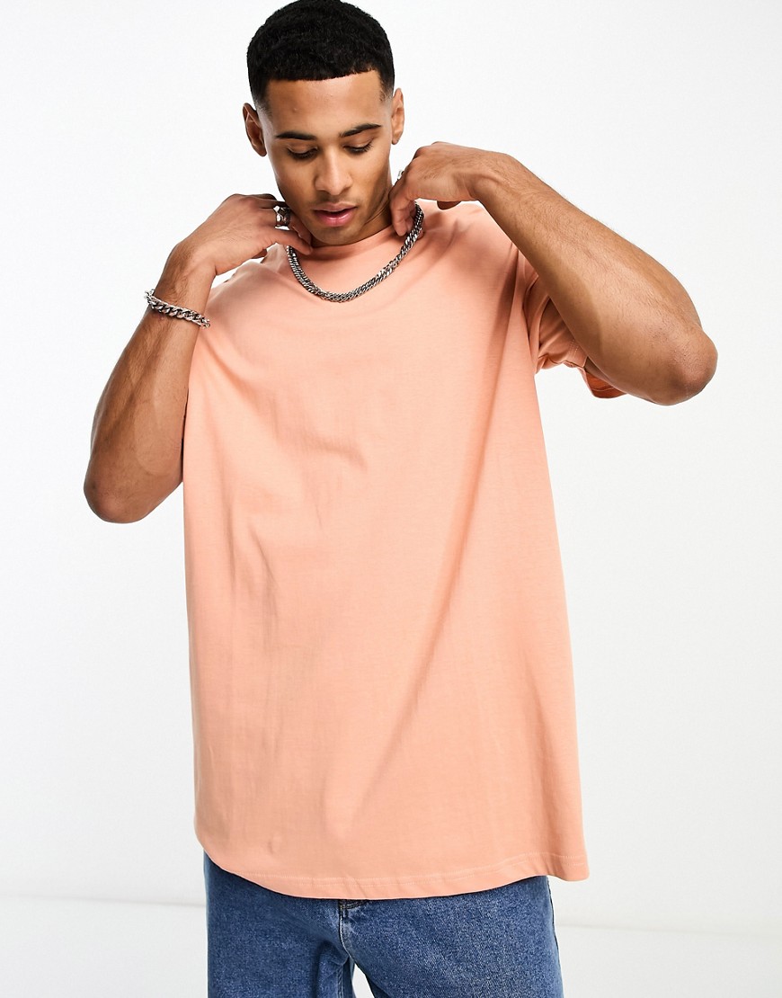 Brave Soul oversized t-shirt in pale pink