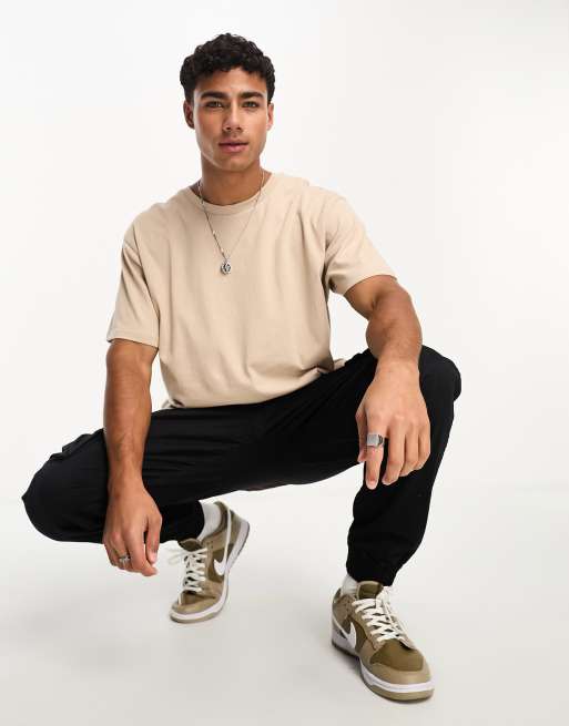 Brave Soul oversized t-shirt in stone | ASOS