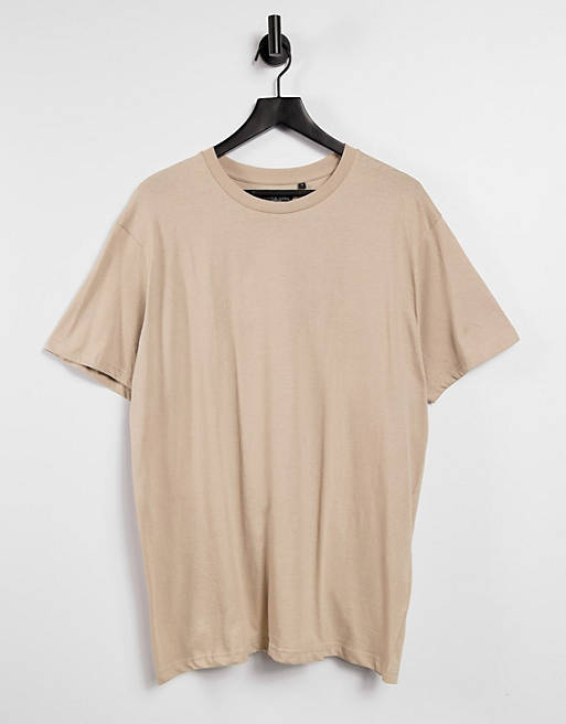 Brave Soul oversized t-shirt in stone
