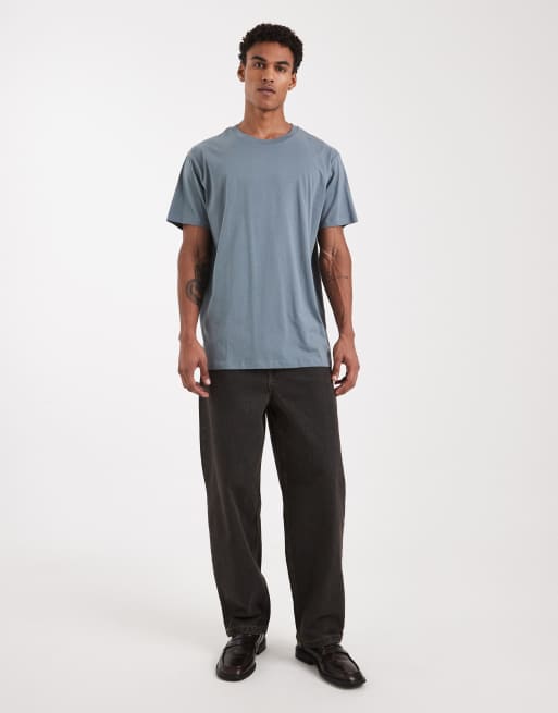 Brave Soul - Oversized T-shirt met ronde hals in grijs, 2 van 5
