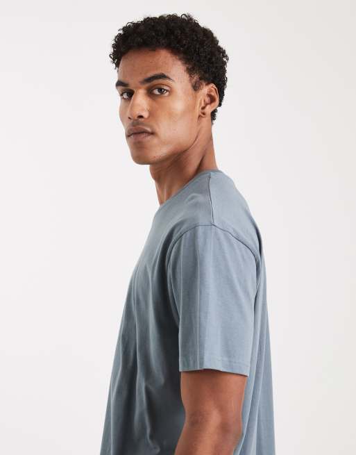 Brave Soul - Oversized T-shirt met ronde hals in grijs, 4 van 5