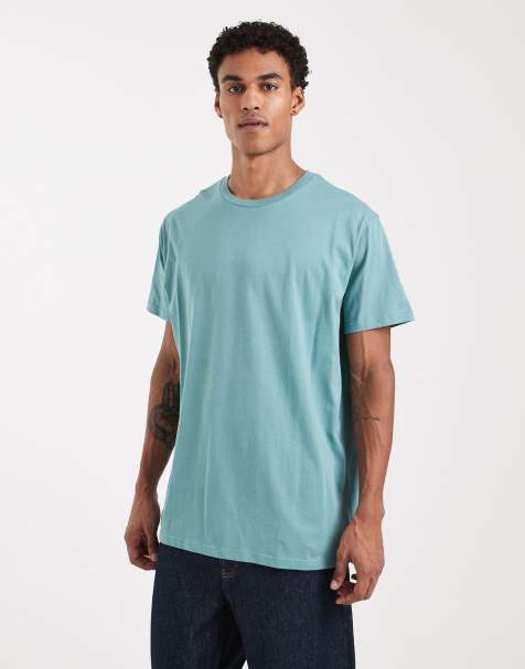 Brave Soul - Oversized T-shirt met ronde hals in rokerig groen - view 1