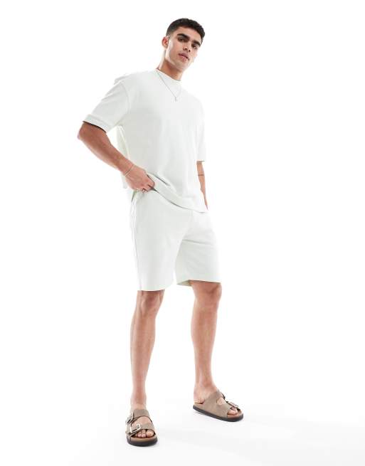 Brave Soul Oversized t-shirt & short co-ord set in pale green