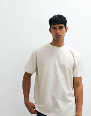 Brave Soul Oversized T-shirt With Mock Neck In Multi