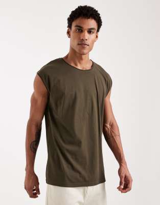 Brave Soul Oversized Tank Top In Green