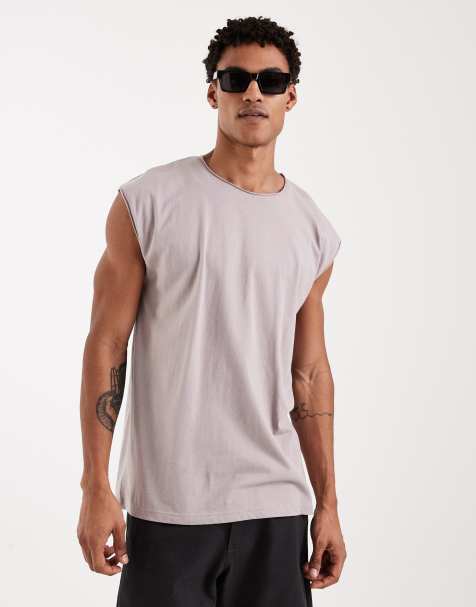 Brave Soul oversized tank vest in dusty purple