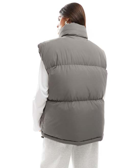Brave Soul padded gilet vest in dark grey