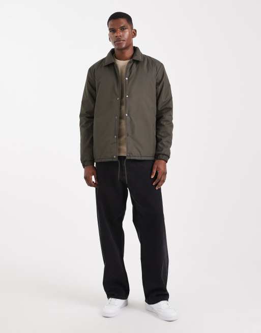 Brave Soul padded jacket with collar in khaki, 2 of 5
