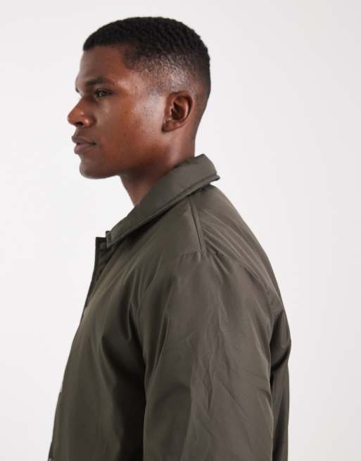 Brave Soul padded jacket with collar in khaki, 4 of 5