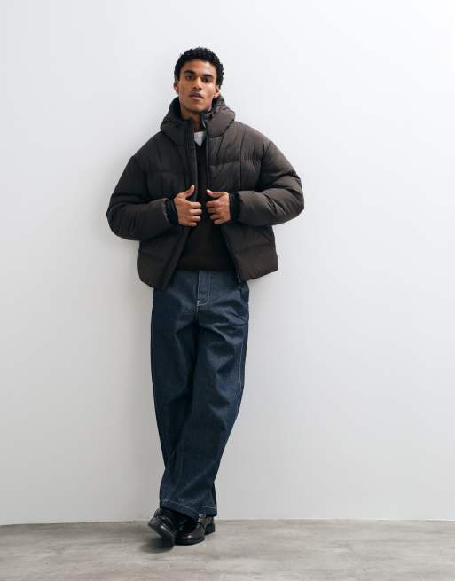 Brave Soul padded jacket with hood in brown, 2 of 5