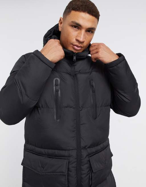 Brave soul hotsell black parka