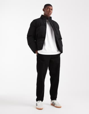 Brave Soul Padded Puffer Jacket In Black