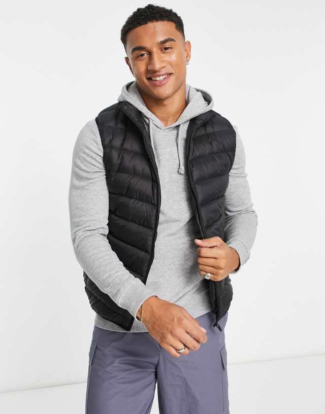 Brave Soul padded vest in black