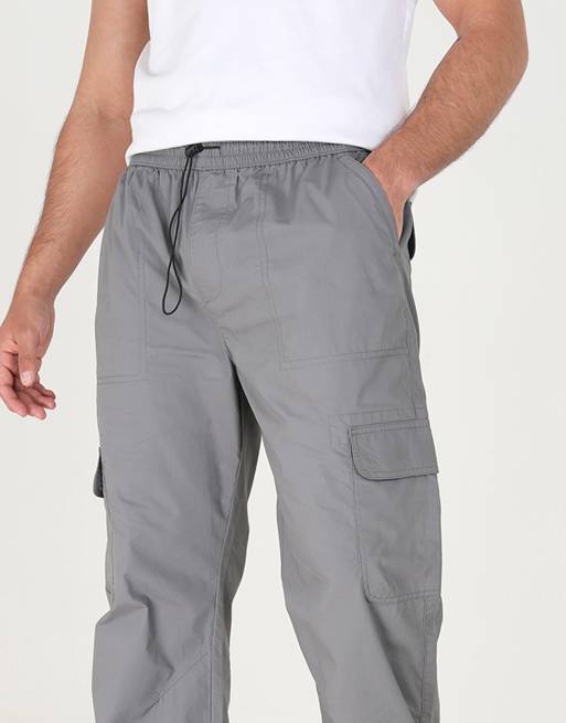 Brave Soul - Pantalon cargo en popeline de coton - Gris foncé, 4 de 4