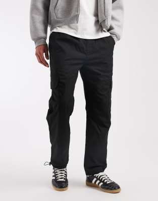 Brave Soul - Pantalon cargo en popeline de coton - Noir
