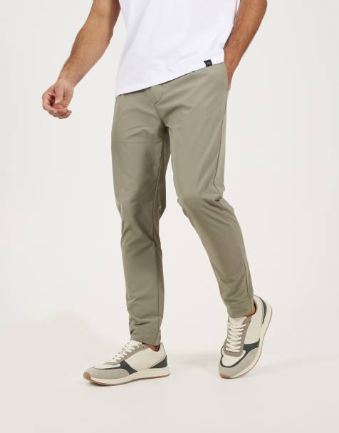 Brave Soul - Pantalon chino avec taille élastique - Vert pâle - view 1