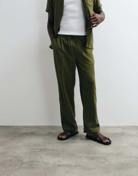 Brave Soul - Pantalon d'ensemble décontracté coupe classique - Kaki - view 1