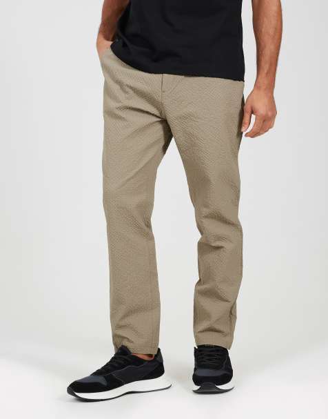 Brave Soul - Pantalon droit en crépon - Taupe - view 1