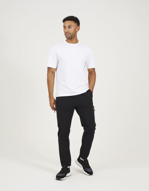 Brave Soul - Pantalon resserré aux chevilles avec fermeture éclair et taille élastique - Noir, 3 de 4