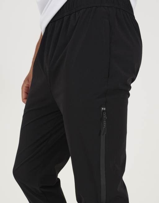 Brave Soul - Pantalon resserré aux chevilles avec fermeture éclair et taille élastique - Noir, 4 de 4
