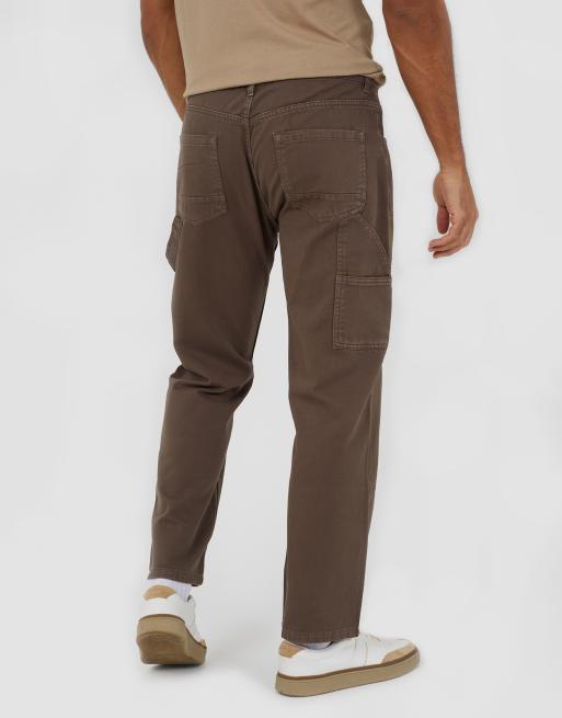 Brave Soul - Pantalon slim style charpentier en coton - Marron, 2 de 4