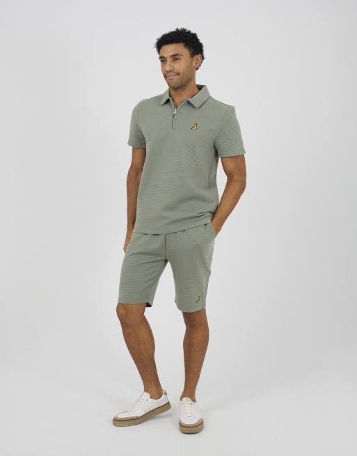 Brave Soul - Pantaloncini color menta con stemma, 3 di 4