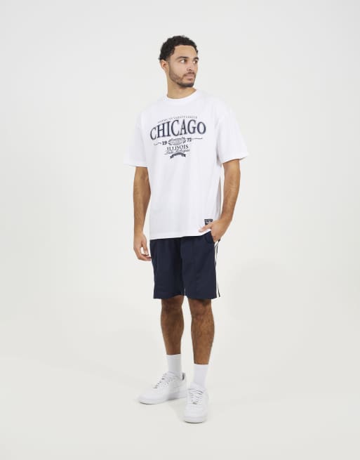 Brave Soul - Pantaloncini in jersey blu navy con doppia riga laterale, 2 di 4