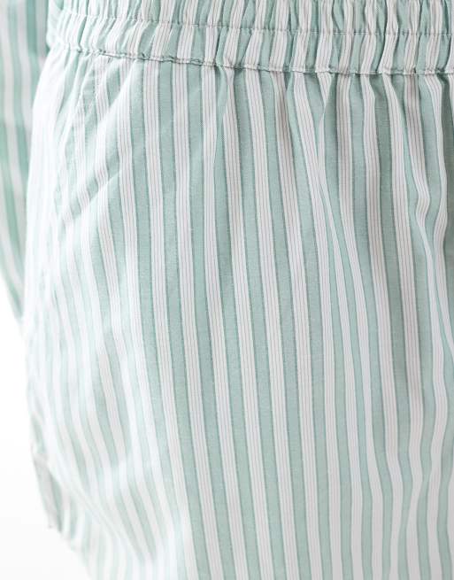 Brave Soul - Pantaloncini verdi a righe in coordinato, 3 di 5