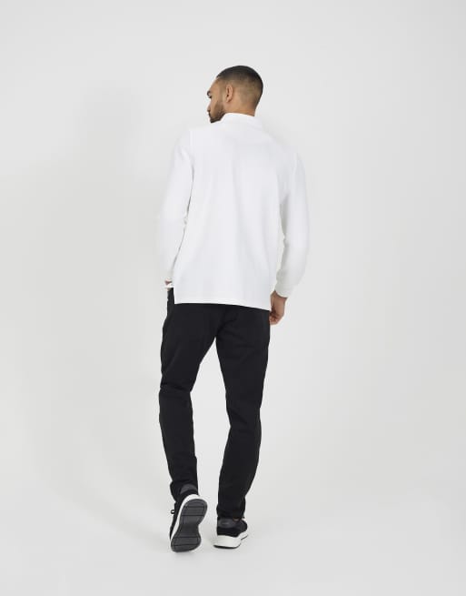 Brave Soul - Pantalones chinos negros de sarga de algodón, 4 de 4
